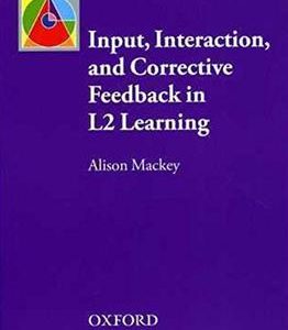 کتاب Input,Interaction,and Corrective Feedback in L2 Learning
