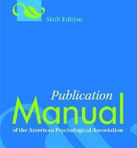 کتاب Publication Manual of the American Psychological Association 6th